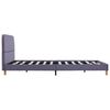 vidaXL Bed Frame without Mattress Light Grey Fabric 135x190 cm Double