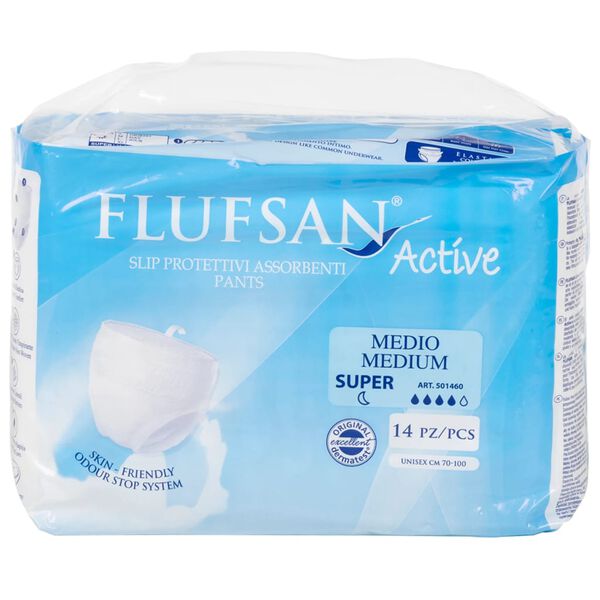 Flufsan Incontinence Pants for Adults 14 pcs Size M