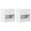 vidaXL Bedside Cabinets 2 pcs with Drawer White 39x28x41 cm