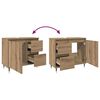 vidaXL Bathroom Cabinet Artisan Oak 65x33x60 cm Engineered Wood