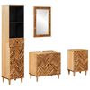 vidaXL Bathroom Cabinet Set with Drawer 4 pcs Solid Mango Wood