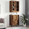 vidaXL Highboard 2 pcs Old wood Engineered Wood