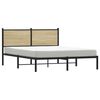 vidaXL Metal Bed Frame without Mattress Sonoma Oak 140x200 cm