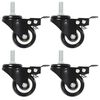 vidaXL Swivel Casters with Brakes 4 pcs 50 mm