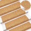 vidaXL Stair Mats Self-adhesive Sisal-Look 15 pcs 65x21x4 cm Sisal
