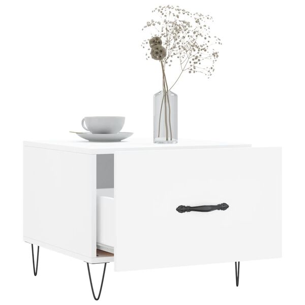 vidaXL Coffee Table White 50x50x40 cm Engineered Wood