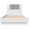 vidaXL Bed Frame with LED without Mattress White 90x200 cm