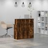 vidaXL Reception Desk Smoked Oak 100x50x103.5 cm Engineered Wood