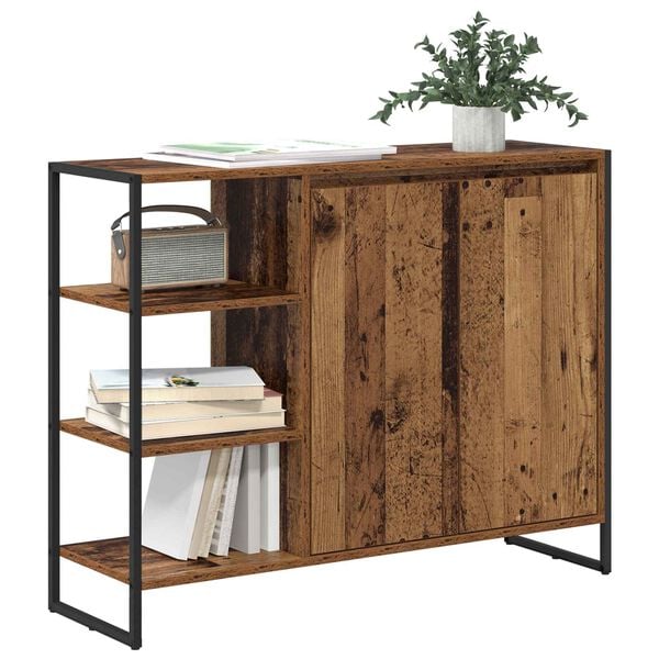 vidaXL Side Cabinet Old Wood 96.5 x 30 x 75 cm Engineered Wood