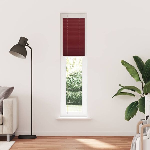 vidaXL Pleated Blind Bordeaux Red 40x200 cm Fabric Width 39.4 cm Polyester