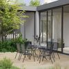 vidaXL 7 Piece Garden Dining Set Steel Anthracite