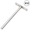vidaXL Floating Shelf Brackets 12pcs Invisible &Oslash;10x150 mm Carbon Steel