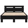 vidaXL Bed Frame with Headboard Black oak 120 x 190 cm Engineered wood