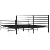 vidaXL Metal Bed Frame without Mattress with Footboard Black 183x213cm
