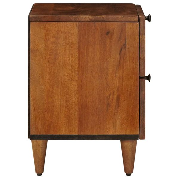 vidaXL Bedside Cabinet 2 pcs Brown 40 x 33 x 46 cm Solid Mango Wood