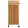 vidaXL Kitchen Trolley with Wheels Natural 90.5 x 36 x 86.5 cm Bamboo