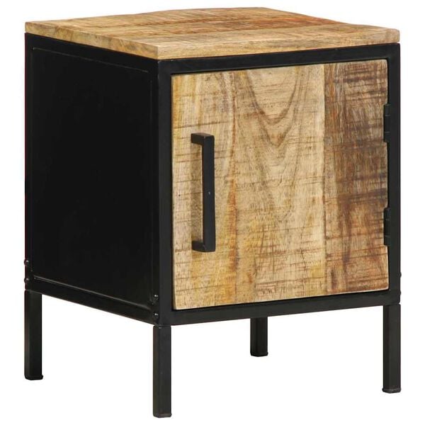 vidaXL Bedside Cabinet Brown and Black 30 x 30 x 40 cm