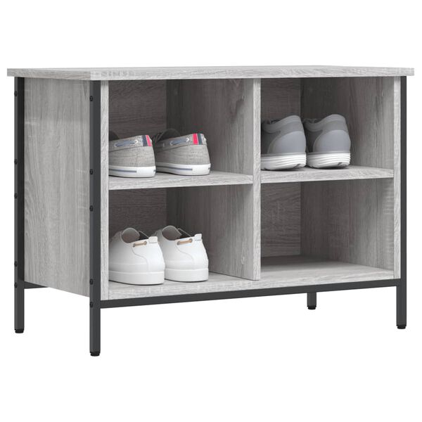 vidaXL Shoe Cabinet Grey Sonoma 69x35x50 cm Engineered Wood