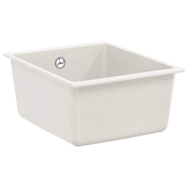 vidaXL Sink White 370 x 460 mm 80% Quartz and 20% Resin