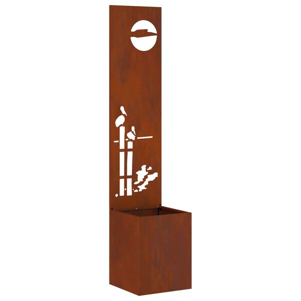 vidaXL Garden Privacy Screen Rusty 32 x 140 cm Weathering steel