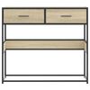 vidaXL Console Table Sonoma Oak 90x35x80 cm Engineered Wood