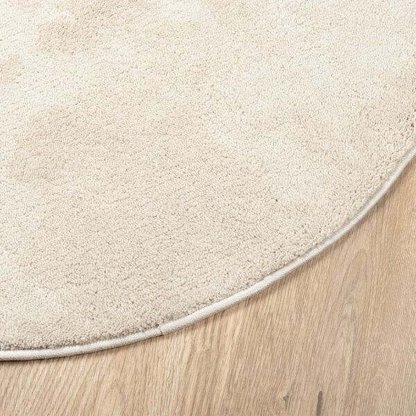 vidaXL Rug OVIEDO Short Pile Beige &Oslash; 100 cm