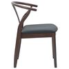 vidaXL Dining Chair 2 pcs Light Brown and Black Solid Rubber Wood