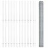 vidaXL Fence with Post Silver 1.5 x 100 m Steel