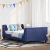 vidaXL Children's Bed Frame with Headboard Police Blue 90 x 190 cm