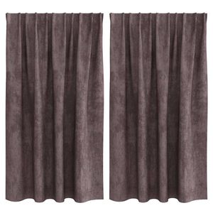 vidaXL Velvet Curtains 2 pcs Brown 140 x 140 cm Velvet