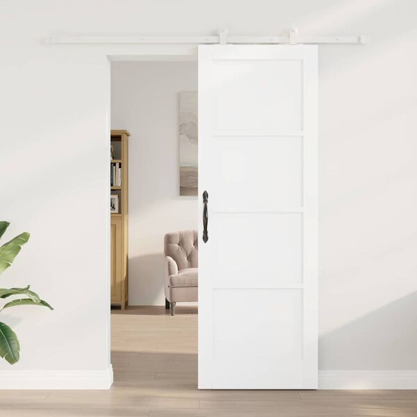 vidaXL Sliding Door ORKDAL White 73.5 x 211 cm Solid Pine Wood