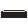 vidaXL Bed Frame with Drawers without Mattress Black 120x190 cm Small Double