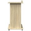 vidaXL Lectern with Wheels & Drawer Sonoma Oak 55x55x107 cm Engineered Wood