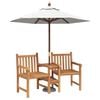 vidaXL Chair Brown 152 x 63 x 89 cm Solid Teak Wood