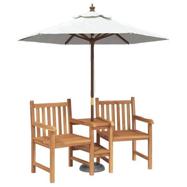 vidaXL Chair Brown 152 x 63 x 89 cm Solid Teak Wood