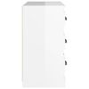 vidaXL Sideboard High Gloss White 70x35.5x67.5 cm Engineered Wood