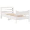 vidaXL Bed Frame with Headboard White 100x200 cm Solid Wood Pine