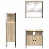 vidaXL Bathroom Furniture Set with Door 3 pcs Brown 33 x 33 x 120.5 cm