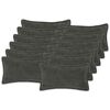 vidaXL Cushion Cover 12 pcs HOUTEN Dark Grey 40 x 80 cm Boucl&eacute;