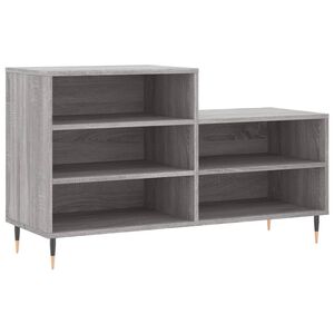vidaXL Shoe Cabinet Grey Sonoma 102x36x60 cm Engineered Wood