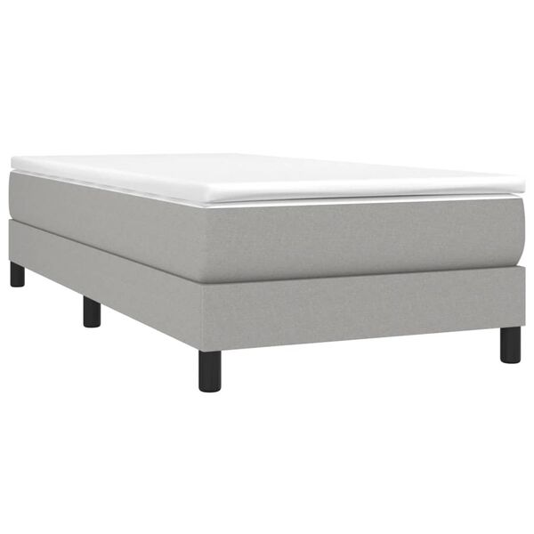 vidaXL Box Spring Bed Frame Light Grey Single Fabric (UK/IE/FI/NO only)