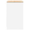 vidaXL Garage Storage Cabinet White 60x51x85 cm Solid Wood Pine
