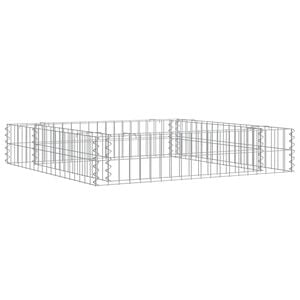 vidaXL Gabion Raised Bed | Silver | Galvanised steel | 100x100x20 cm