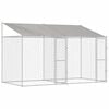 vidaXL Dog Cage with Roof Silver 400 x 200 x 258 cm Steel and PE