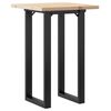 vidaXL Dining Table O-Frame 50x50x75.5 cm Solid Wood Pine and Steel