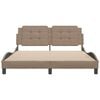 vidaXL Bed Frame without Mattress "Zadar" Cappuccino 160x200 cm Faux Leather