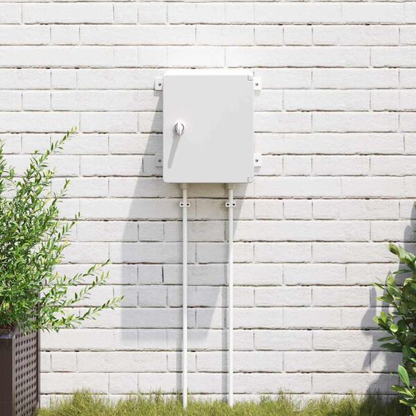 vidaXL Control Cabinet Grey 32 x 13 x 30 cm ABS Plastic