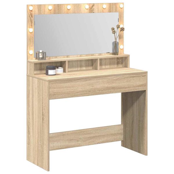 vidaXL Dressing Table Sonoma Oak 100 x 41 x 135 cm Engineered Wood