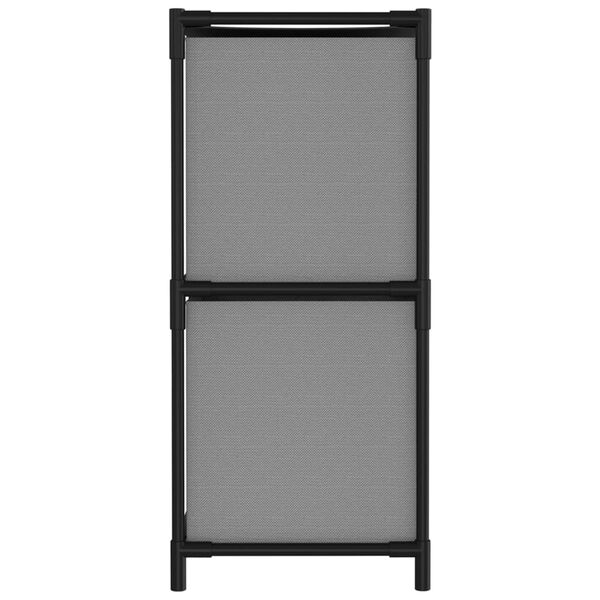 vidaXL Storage Cabinet with 4 Fabric Baskets Grey 63x30x71 cm Steel