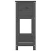 vidaXL Planter with Shelf Grey 111.5x34.5x81 cm Solid Wood Pine